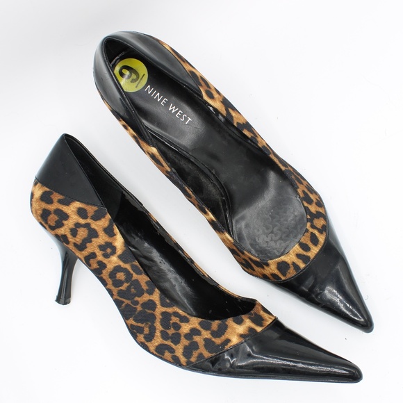 animal print pointed heels